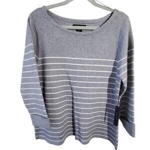 New Tahari striped grey sweater‎ size XL